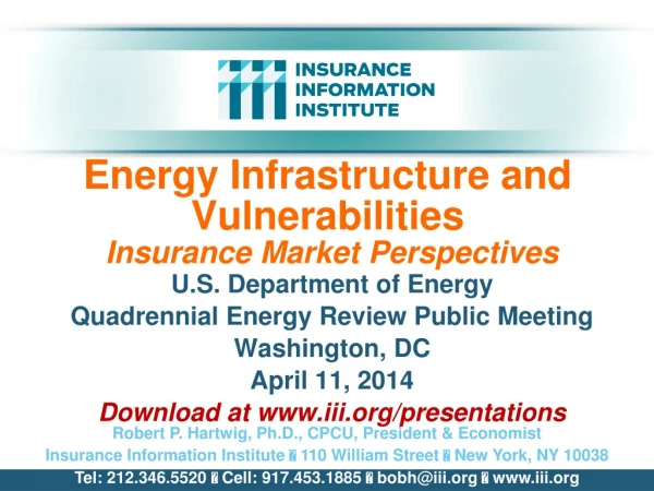 Energy Infrastructure and Vulnerabilities Insurance Market Perspectives
