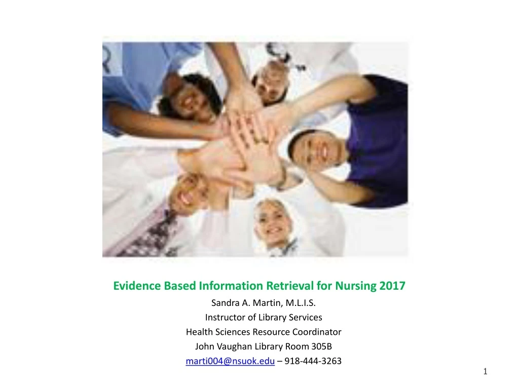 evidence based information retrieval for nursing 2017