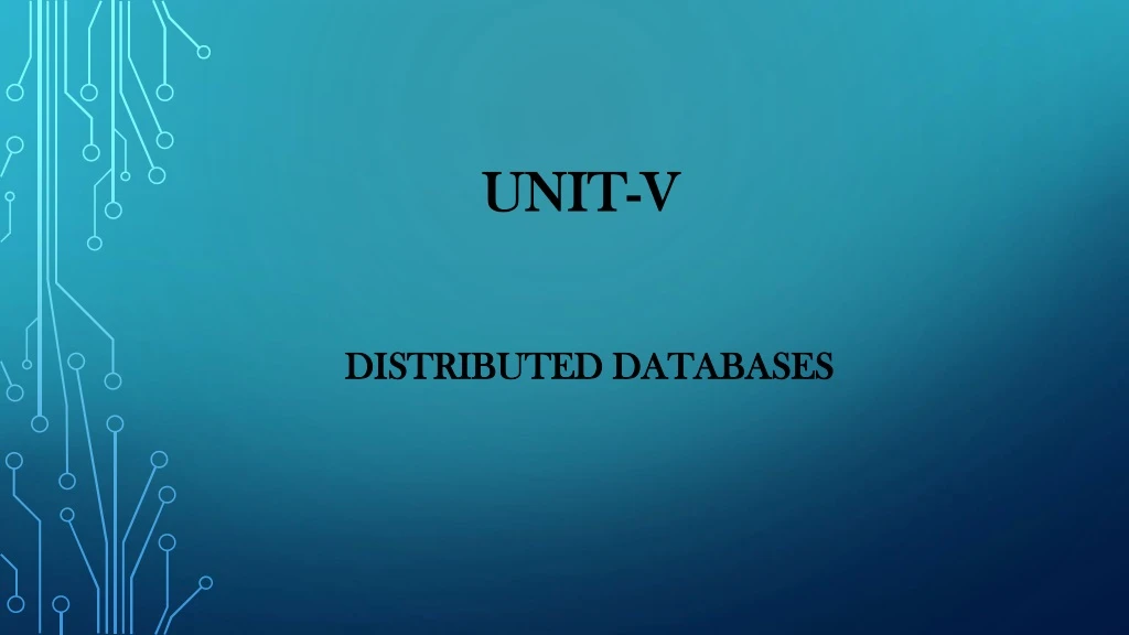 unit v