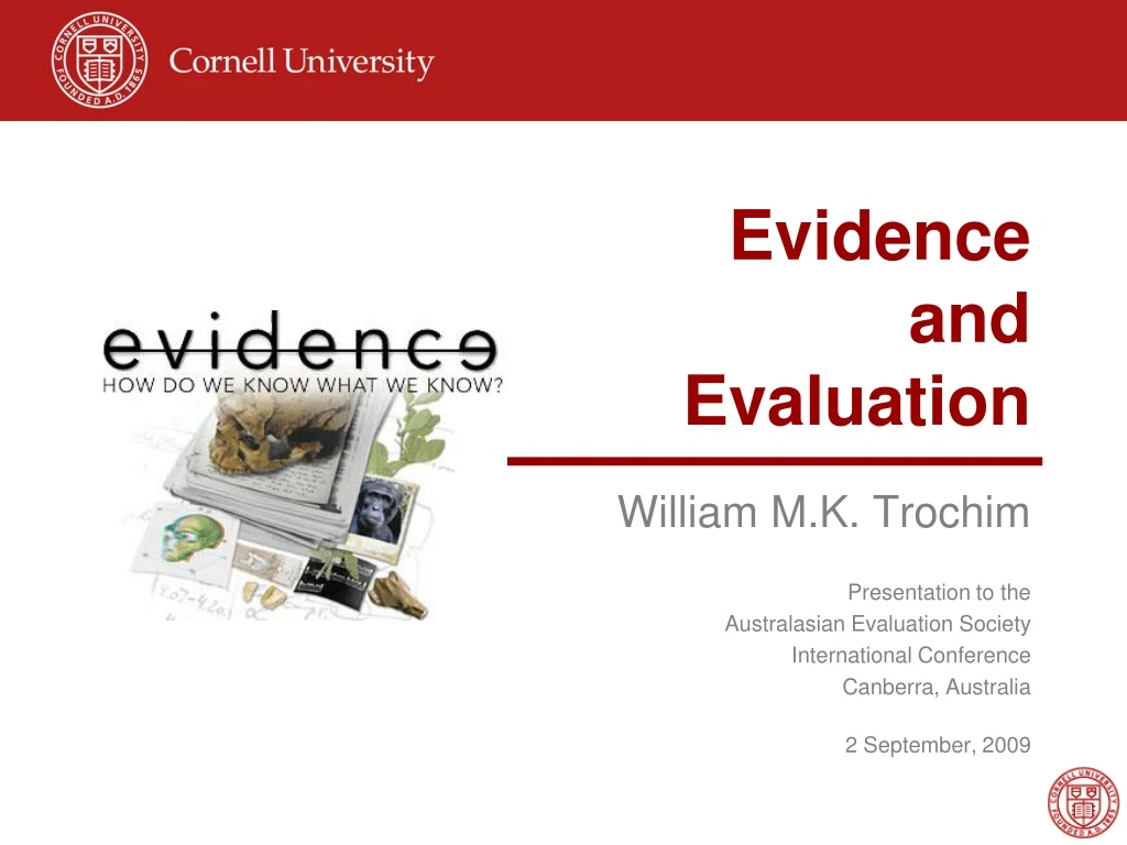 evidence and evaluation