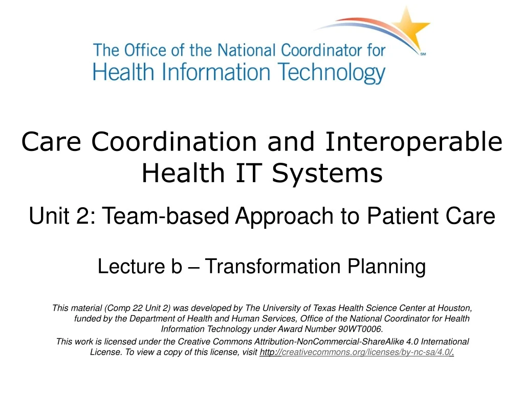 care coordination and interoperable health it systems