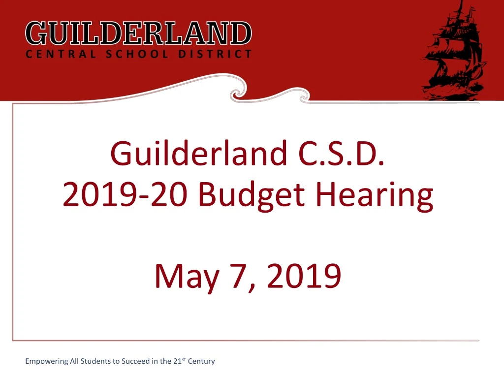 guilderland c s d 2019 20 budget hearing may 7 2019