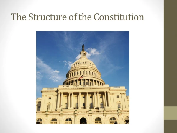 The Structure of the Constitution