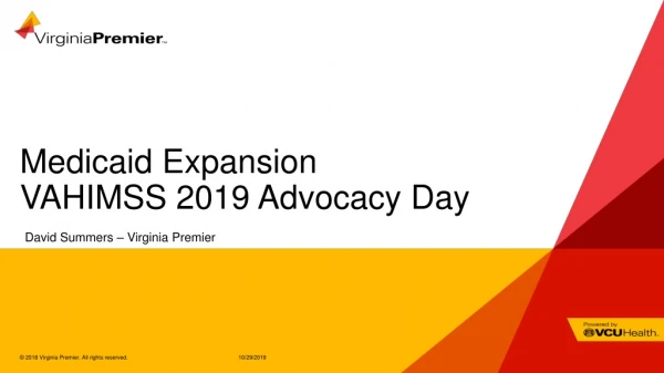 Medicaid Expansion VAHIMSS 2019 Advocacy Day