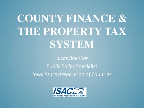 County finance &amp; The property tax system