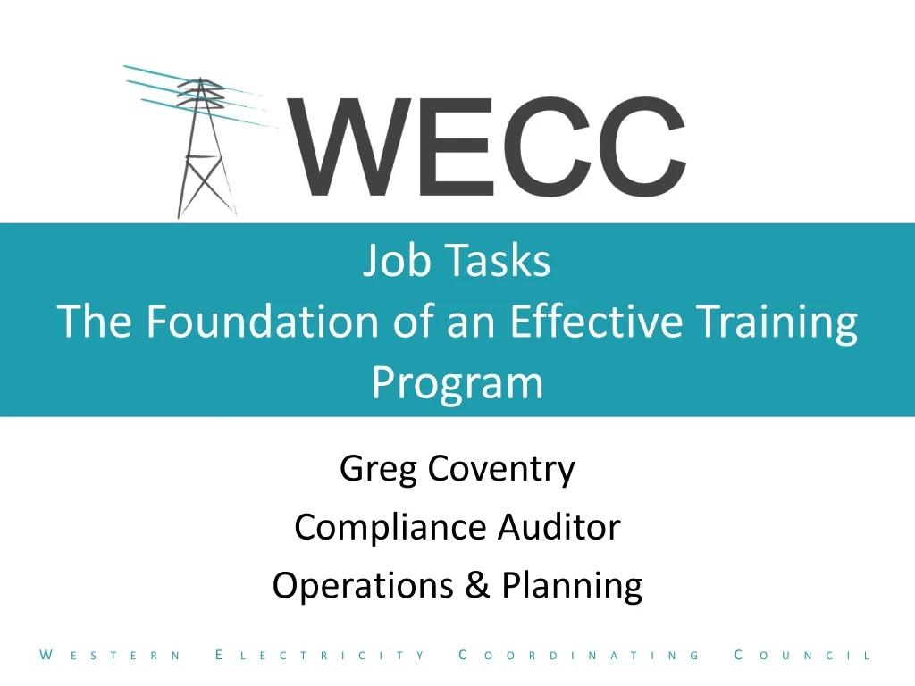 job tasks the foundation of an effective training program