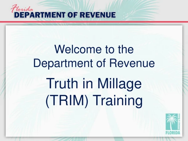Welcome to the Department of Revenue