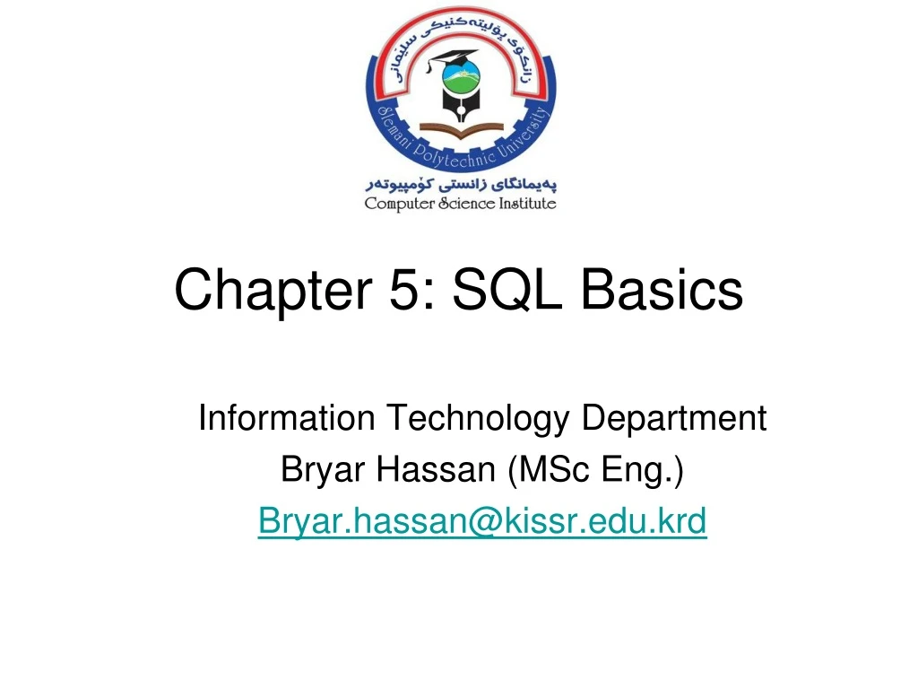 chapter 5 sql basics