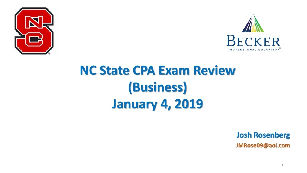 nc state cpa exam review business january 4 2019