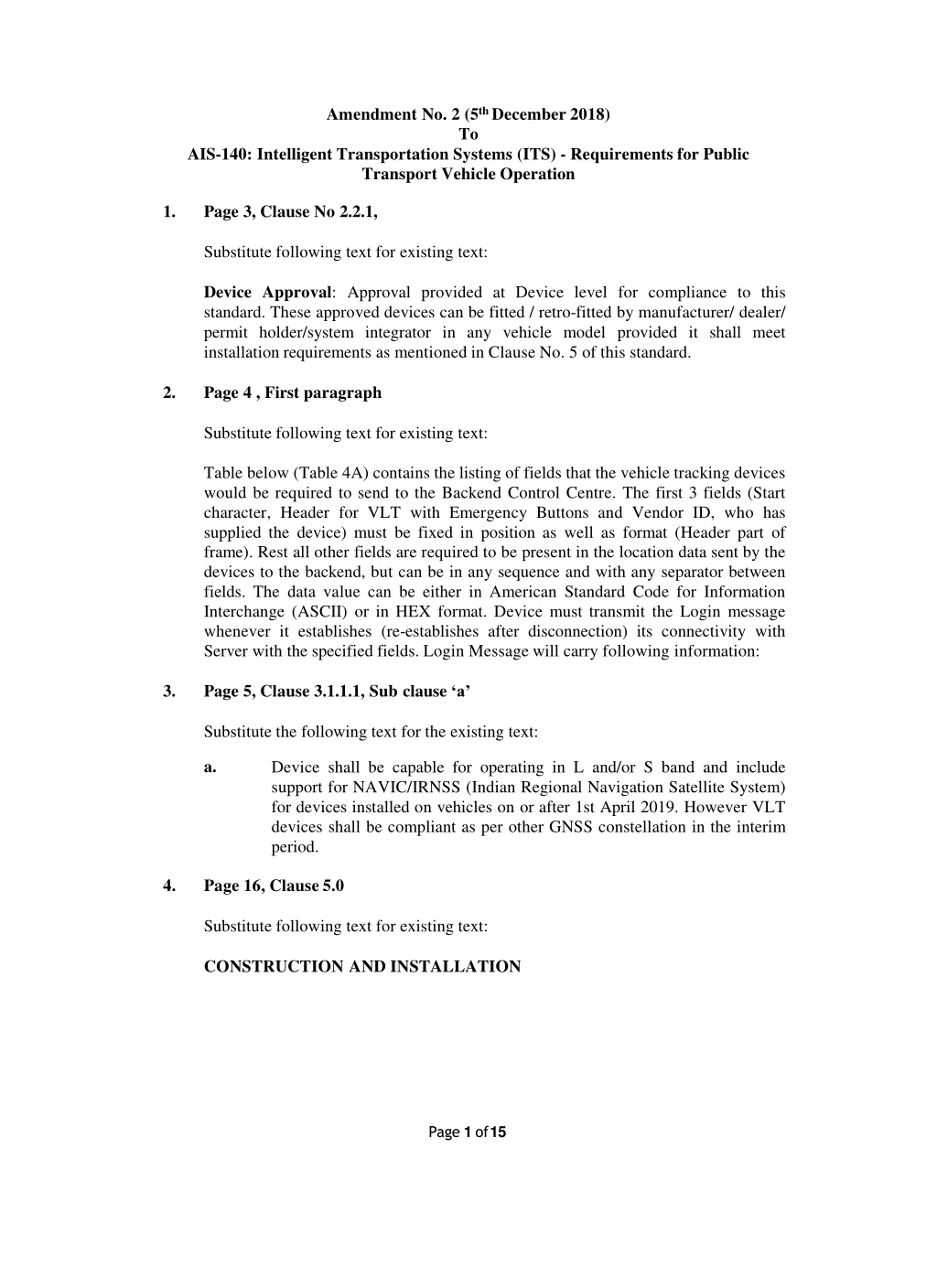 amendment no 2 5 th december 2018