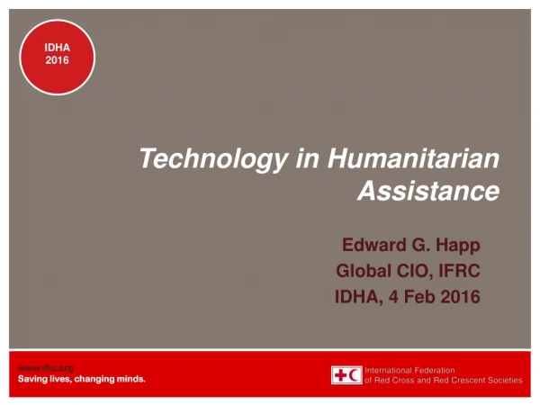 Technology in Humanitarian Assistance