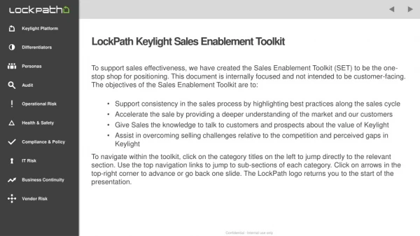 LockPath Keylight Sales Enablement Toolkit