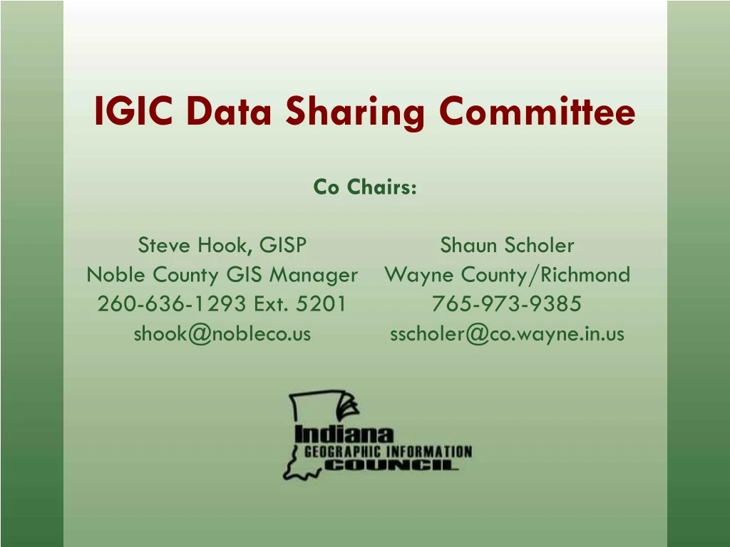 igic data sharing committee