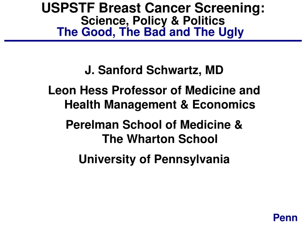 uspstf breast cancer screening science policy politics