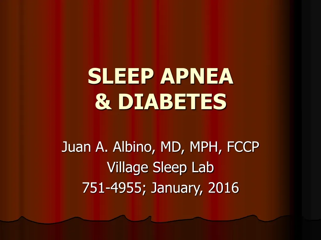 sleep apnea diabetes