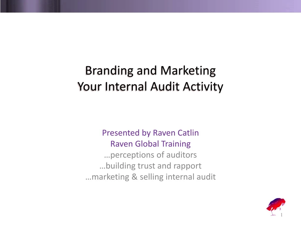 branding and marketing your internal audit activity