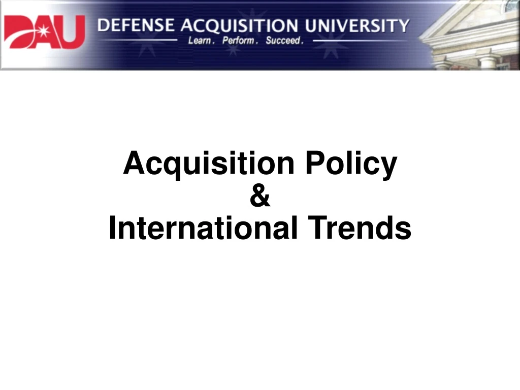 acquisition policy international trends
