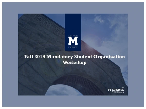 Fall 2019 Mandatory Student Organization Workshop