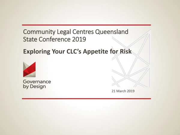 Community Legal Centres Queensland State Conference 2019