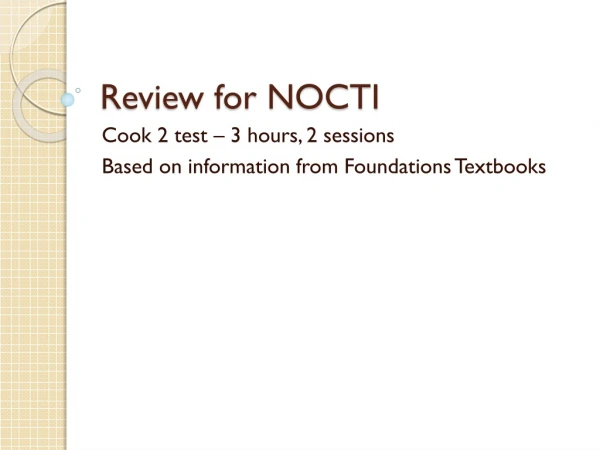 Review for NOCTI