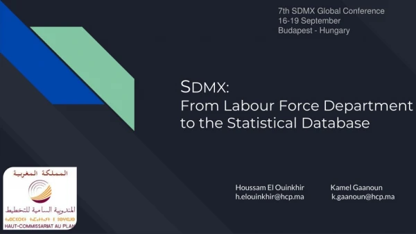 S DMX: From Labour Force Department to the Statistical Database