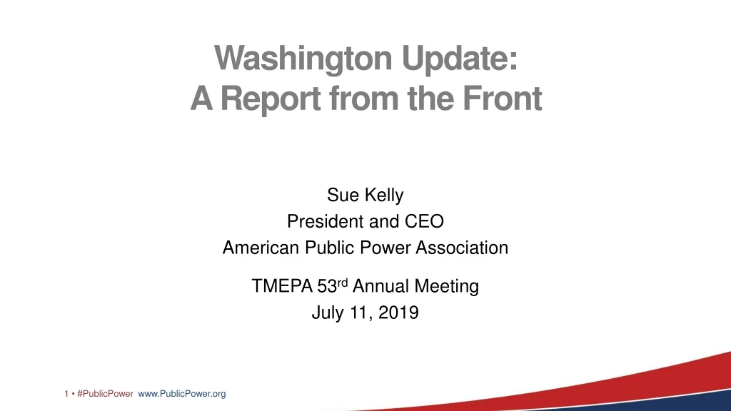 washington update a report from the front