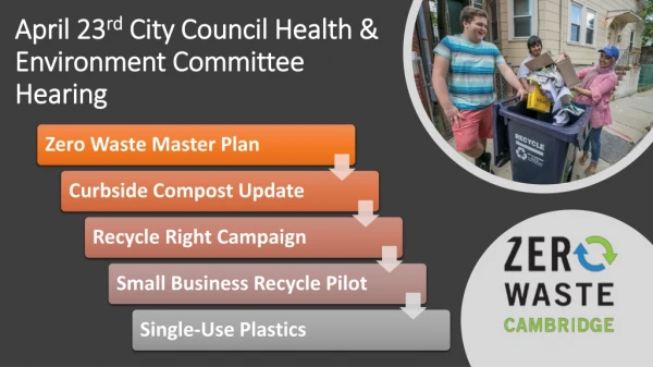 April 23 rd City Council Health &amp; Environment Committee Hearing