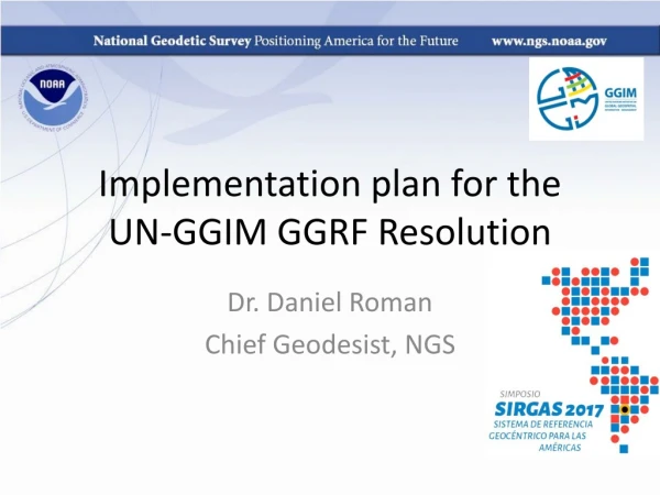 Implementation plan for the UN-GGIM GGRF Resolution