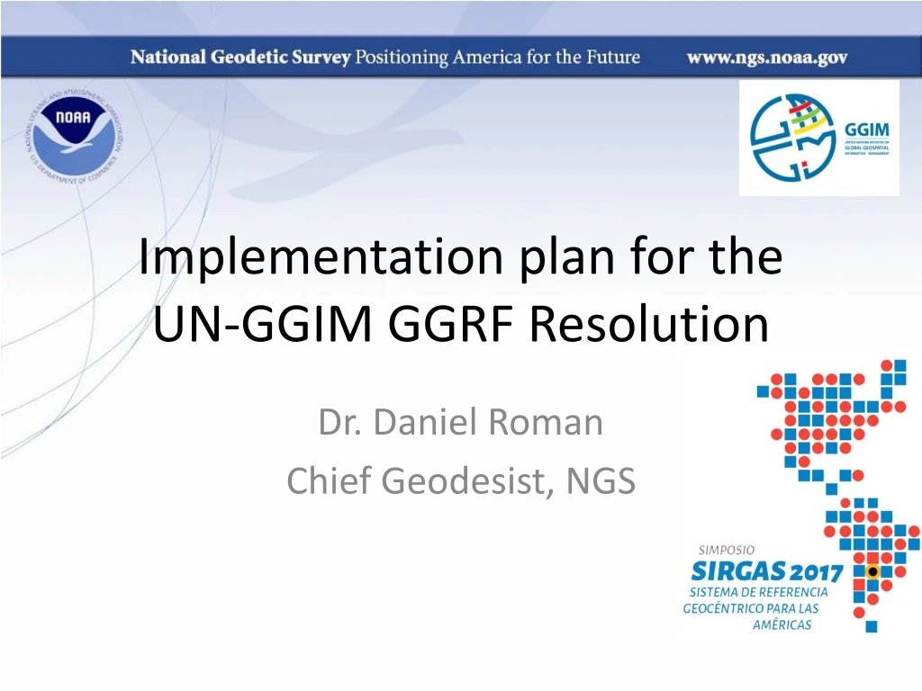 implementation plan for the un ggim ggrf resolution