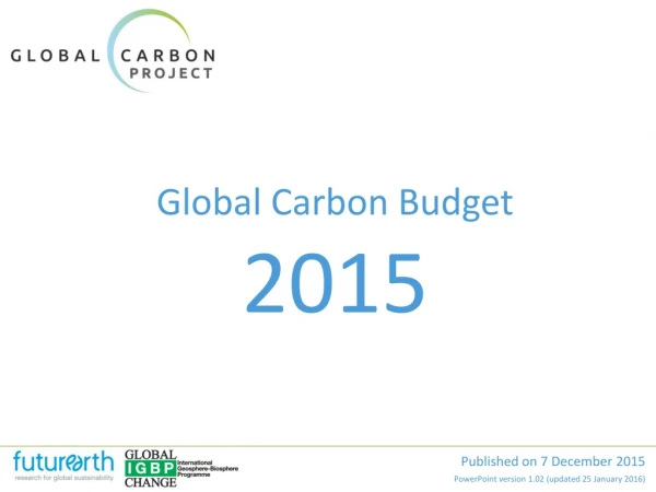 Global Carbon Budget