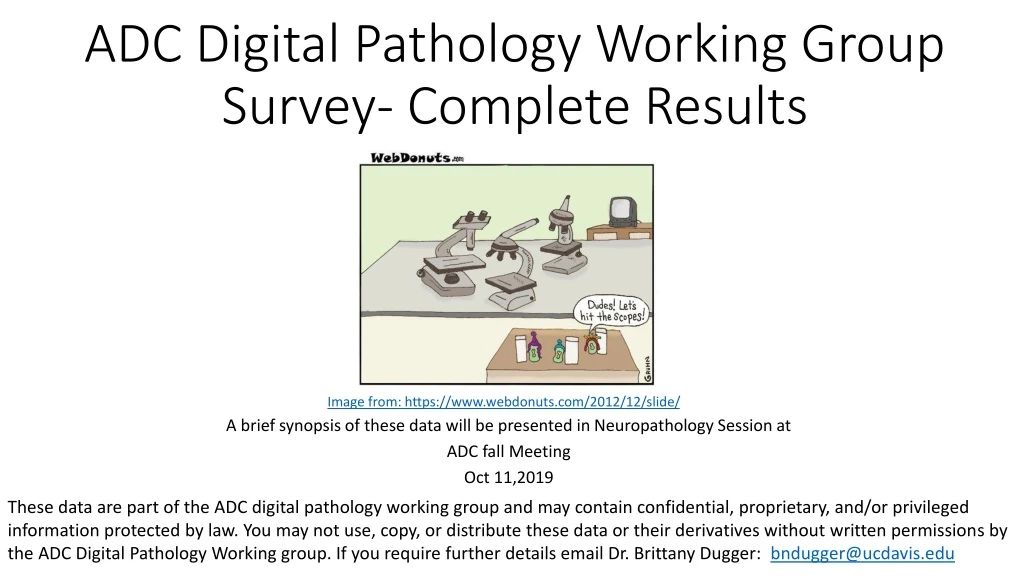 adc digital pathology working group survey complete results