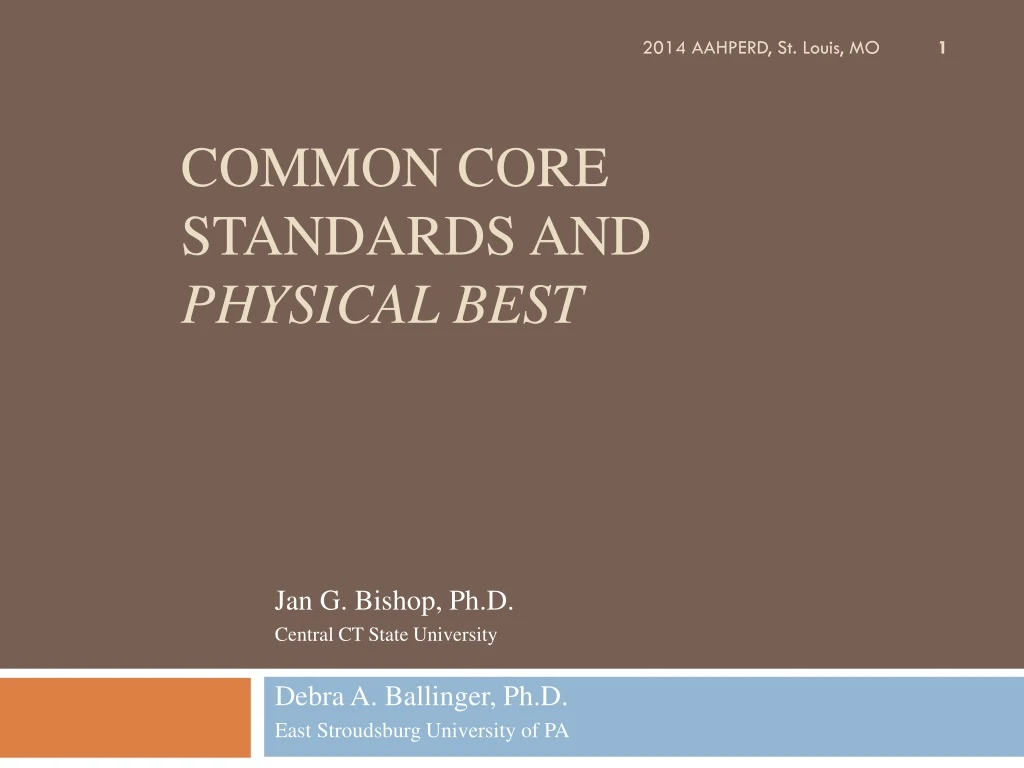 common core standards and physical best