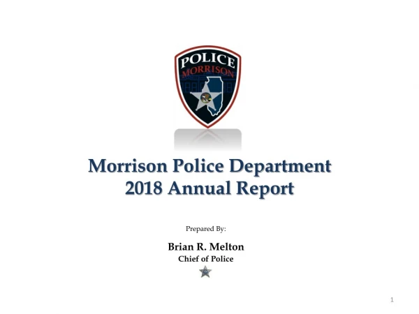 Morrison Police Department 2018 Annual Report