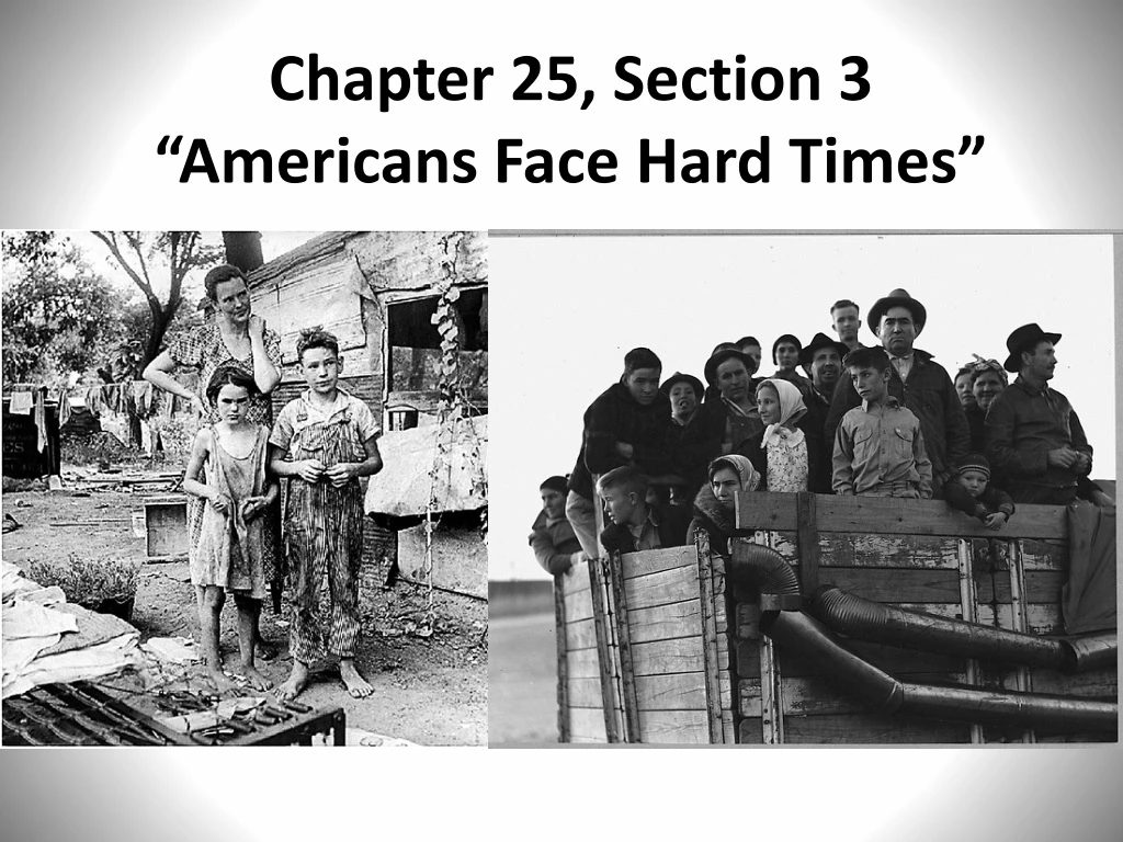 chapter 25 section 3 americans face hard times