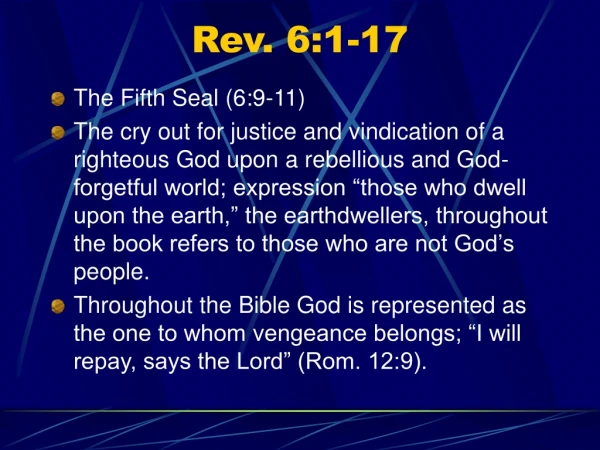 Rev. 6:1-17