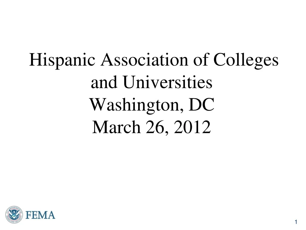 hispanic association of colleges and universities washington dc march 26 2012
