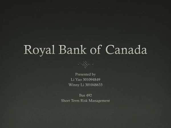 Royal Bank of Canada