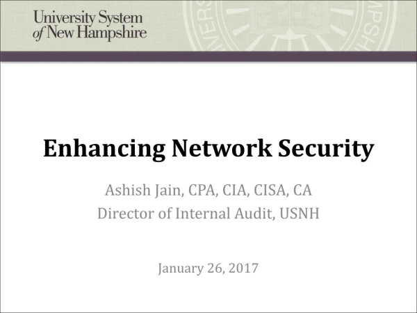 Enhancing Network Security