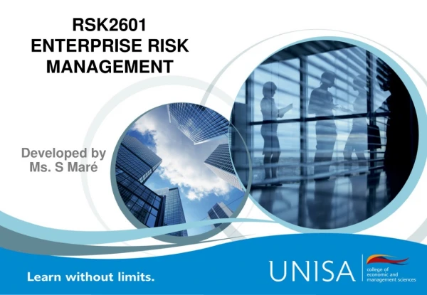 RSK2601 ENTERPRISE RISK MANAGEMENT