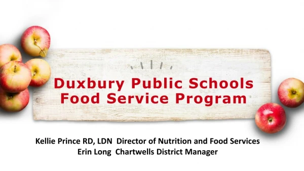 Duxbury Public Schools Food Service Program