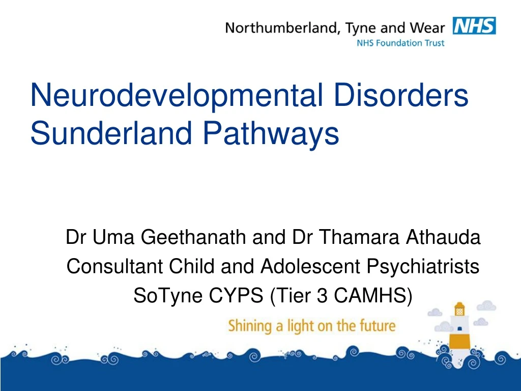 neurodevelopmental disorders sunderland pathways