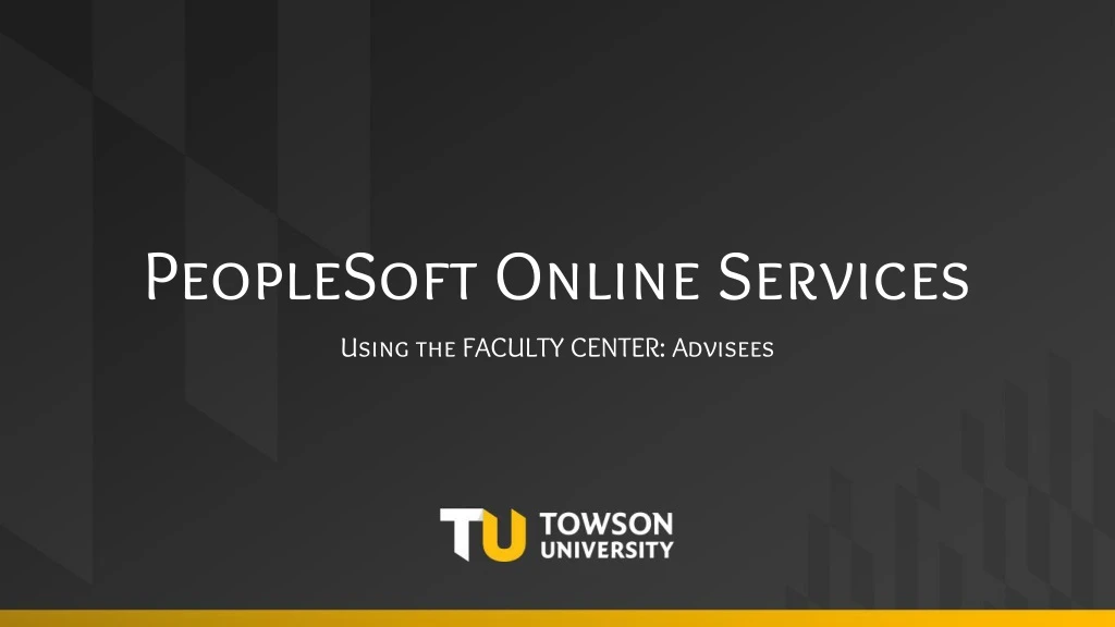 peoplesoft online services