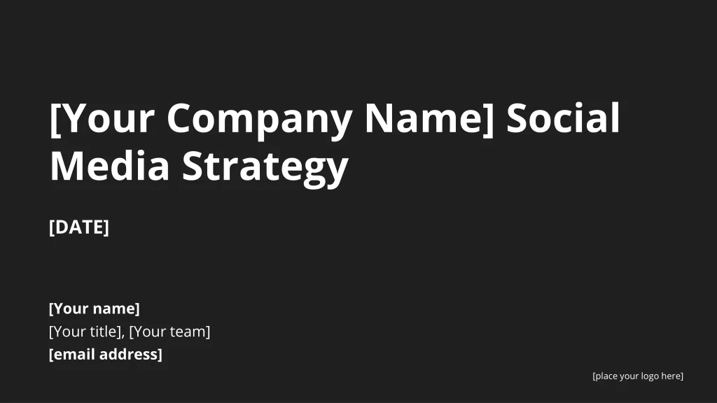 your company name social media strategy