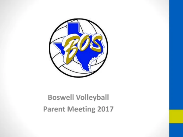 Boswell Volleyball Parent Meeting 2017