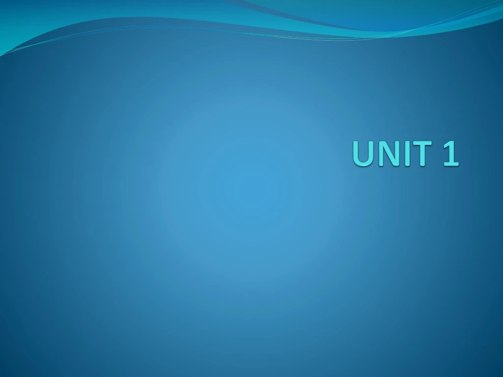 unit 1