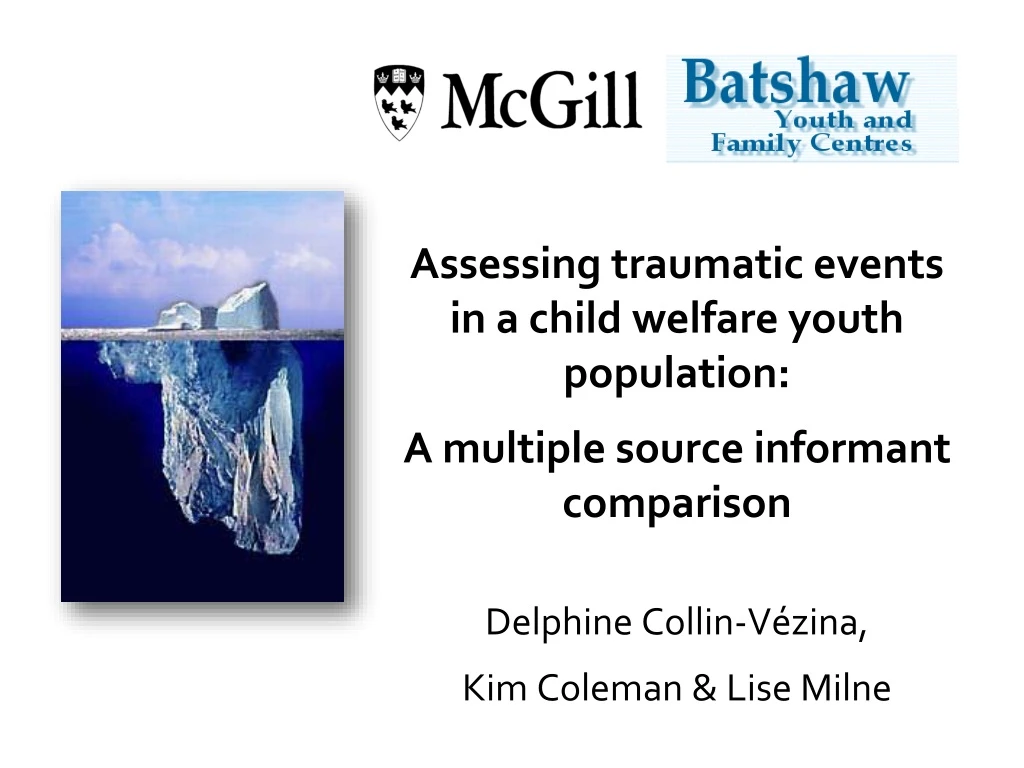 assessing traumatic events in a child welfare