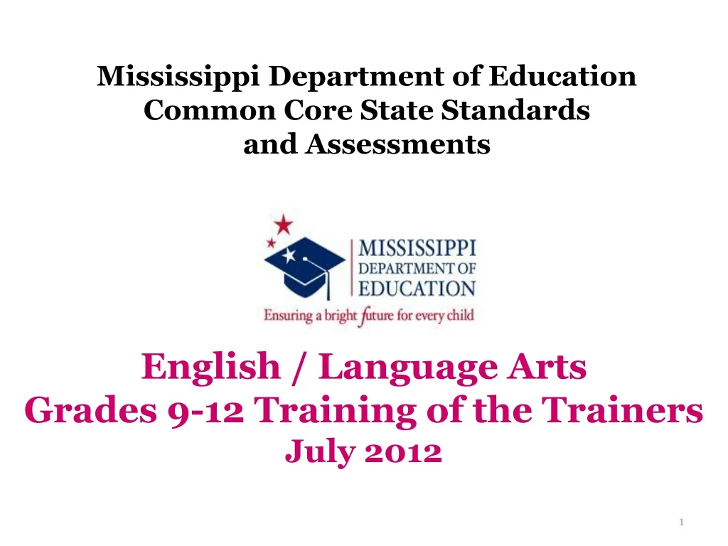 mississippi department of education common core