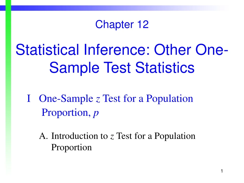 chapter 12 statistical inference other one sample