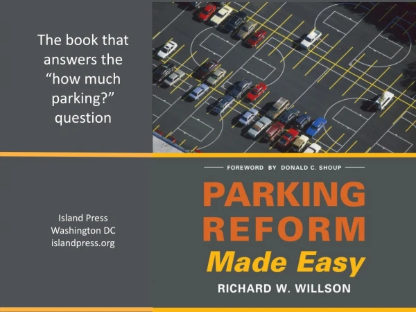 The book that answers the “how much parking?” question Island Press Washington DC i slandpress