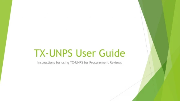 TX-UNPS User Guide